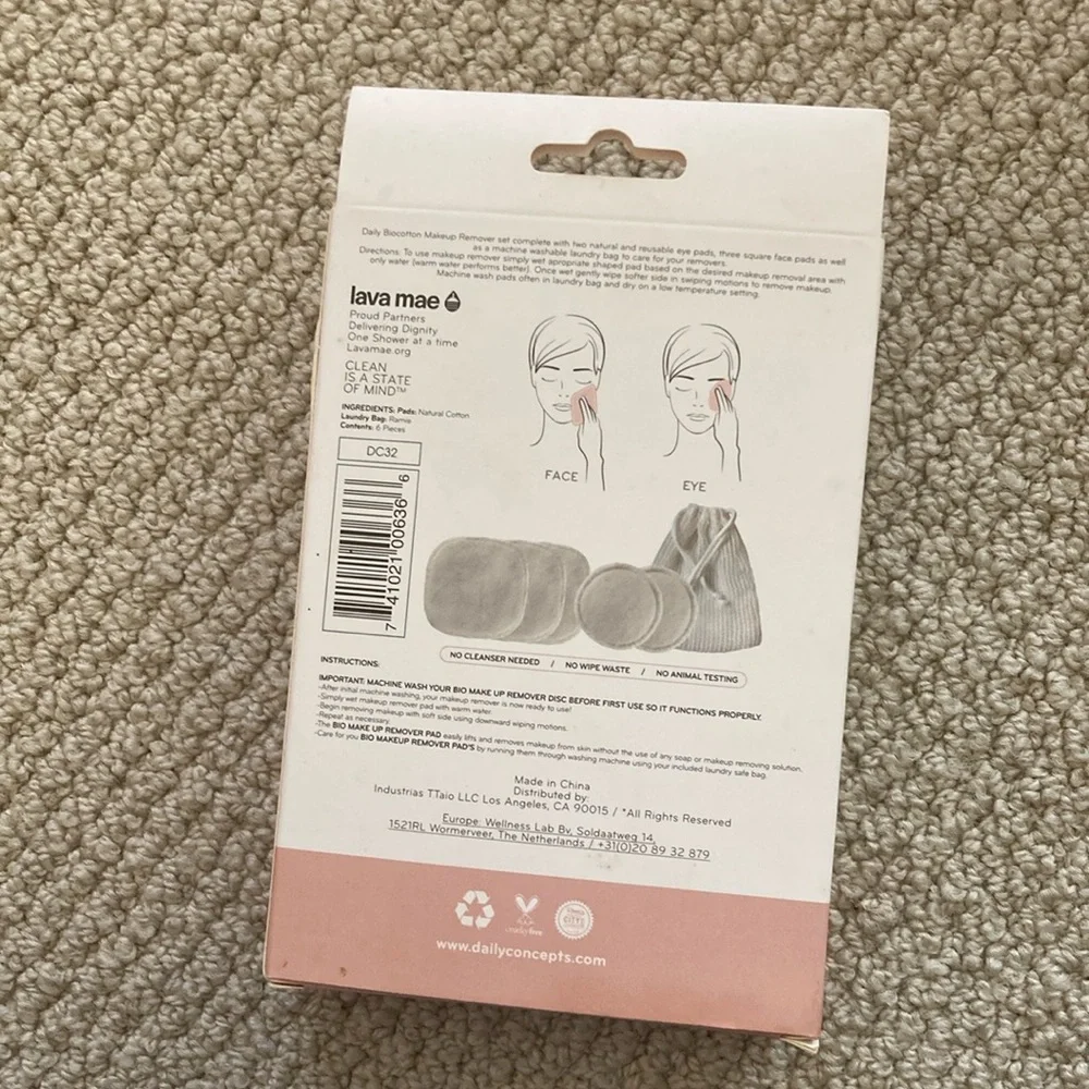 Daily Concepts Bio Cotton Make Up Removers Multi Pack Reusable Pack NWT